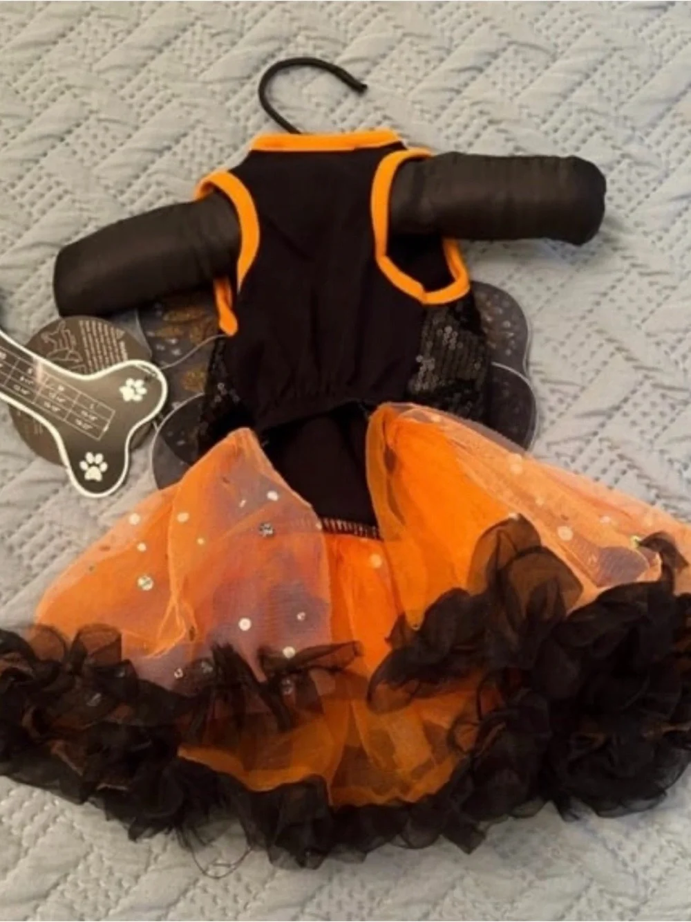 Small Dog Halloween Butterfly Pumpkin Tutu Costume - Orange